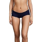 hanky panky Women's Organic Cotton Boyshort W/Lace