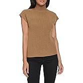Calvin Klein Womens Mock Neck Short Sleeve Sweater