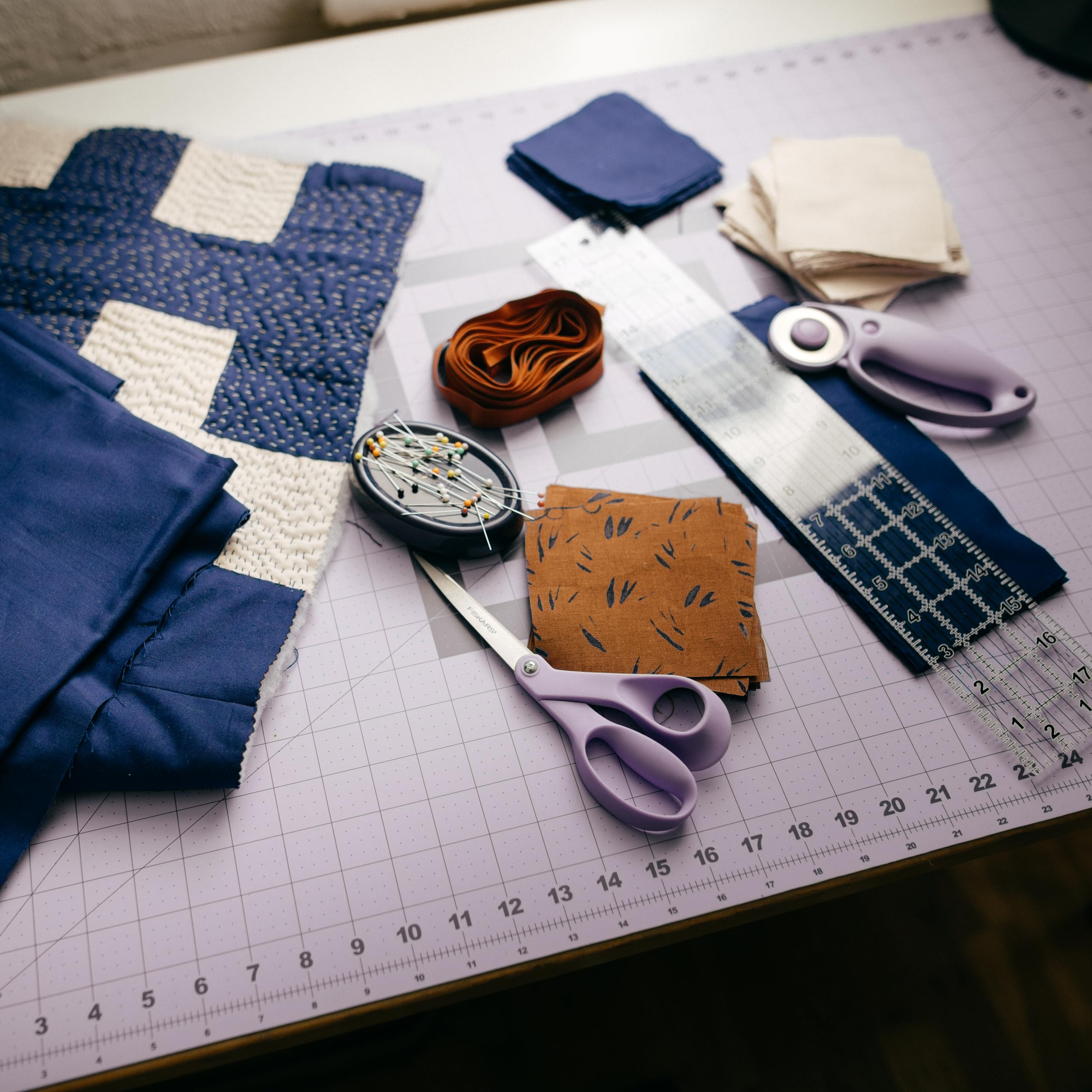 Fiskars Self Healing Cutting Mat with Grid for Sewing, Quilting, and Crafts - 24