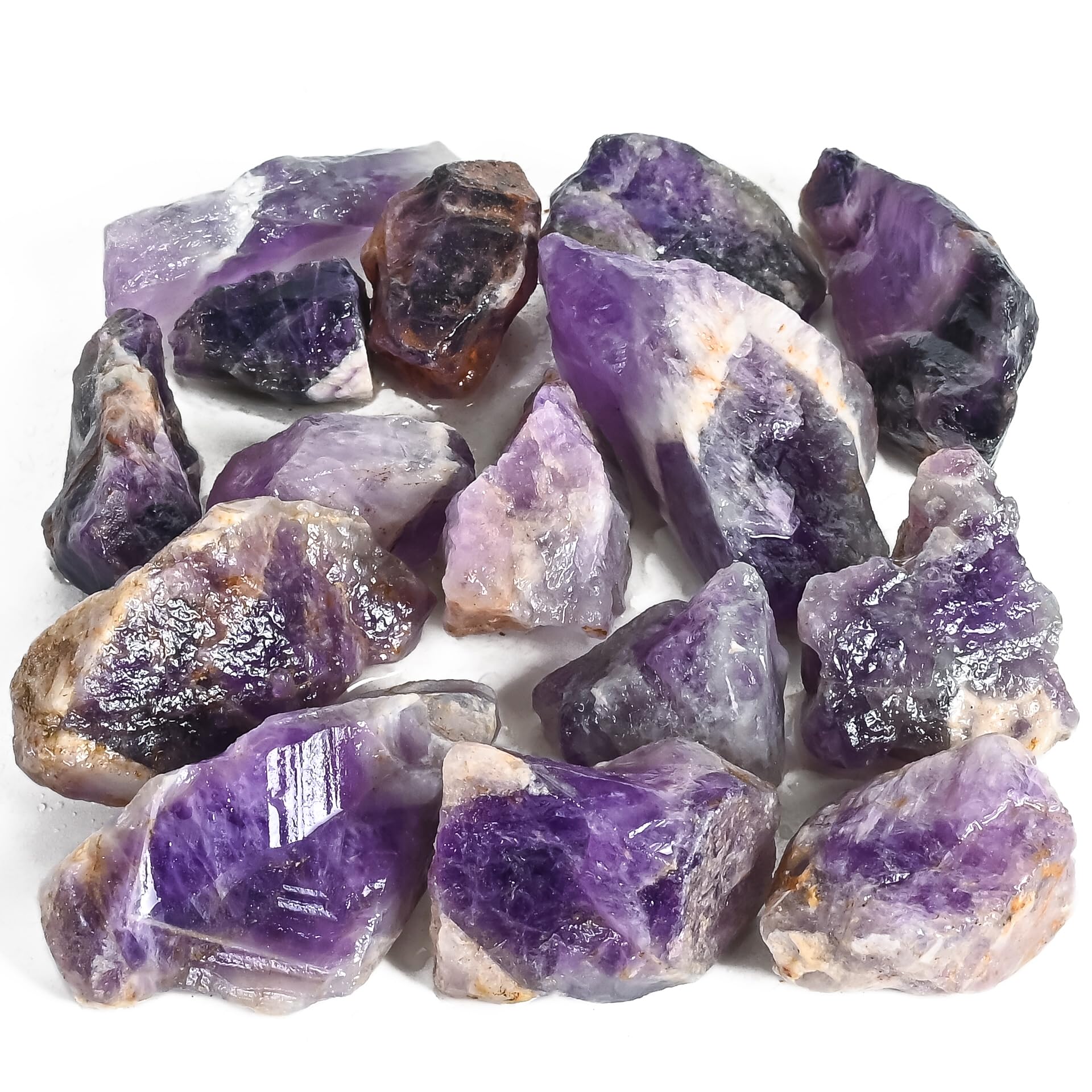 Photo 1 of Crocon 2LB Amethyst Rough Bulk Natural Stone Raw Gemstone Tumbling Cabbing Polishing Gem Mining Chakra Balancing Reiki Healing Good Luck Home Office Decor