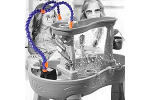 SWANNTQV Water Table Pump, DIY Water Pump for Kids Water Table, Summer Outdoor Splash Shady Oasis Water Table Toys, Outdoor Table Accessories for Step2(Double Tube)