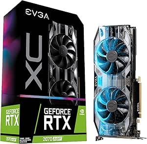EVGA GeForce RTX 2070 Super XC Gaming, 8GB GDDR6, Dual HDB Fans, RGB LED, Metal Backplate, 08G-P4-3172-KR