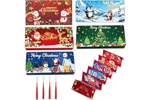 SHANGFEI 5Pcs Cash Surprise Envelope Xmas With 10 Slots,2026 ChristmasMoney Holders for Cash,Upgrade Surprise Card Holder Christmas Cashs Envelope with Money Clip,DIY Gift Card Holders Xmas Party Supplies