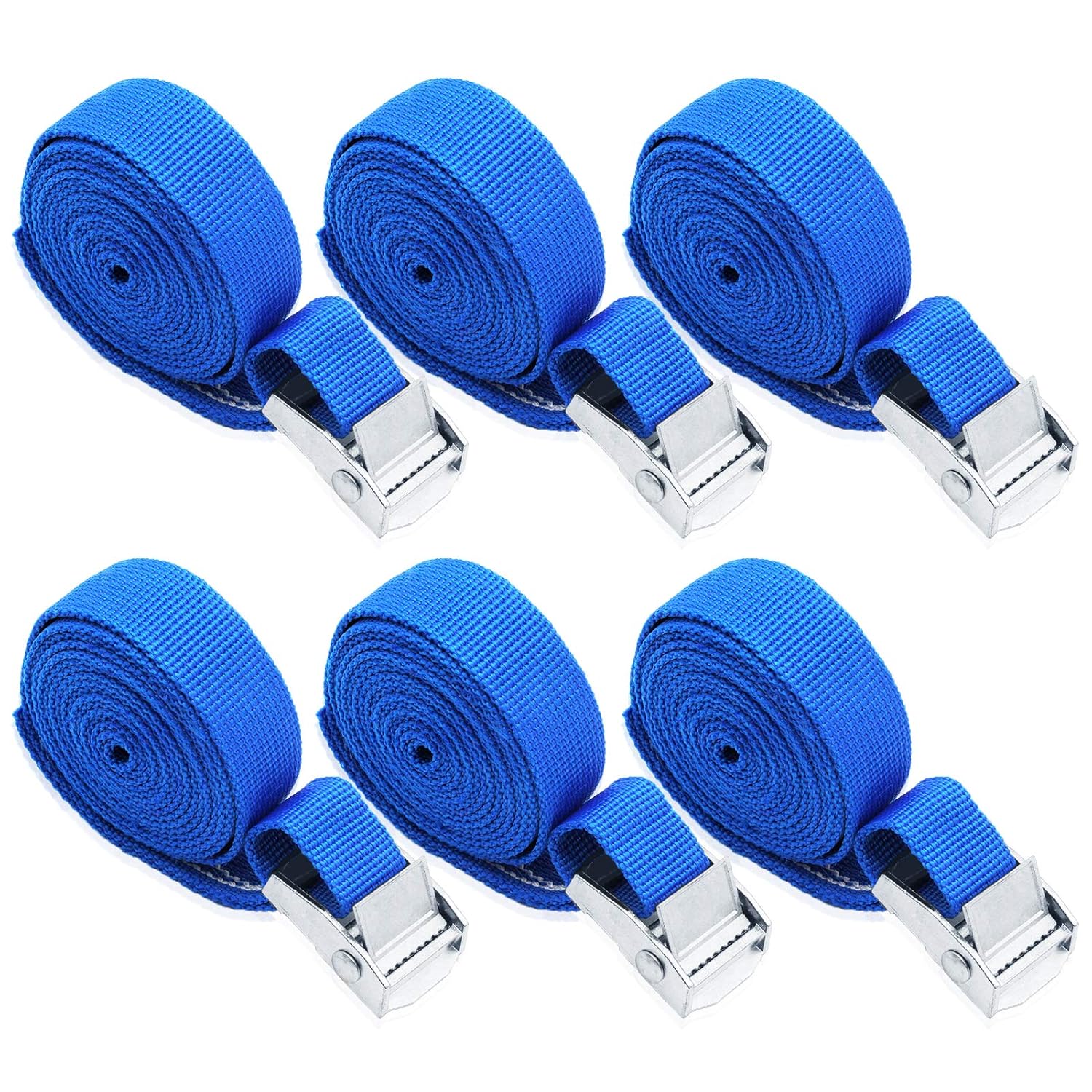 Yeelua 6 x150kg 3m Cam Buckle Tie Down Lashing Strap,Load Cap Polypropylene for Moving Cargo