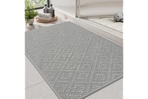 TCHDIO Chenille Bath Mat Super Absorbent Bathroom Mat Non Slip Rubber Backed Bath Mats for Bathroom Quick Dry Bathroom Rug Ma