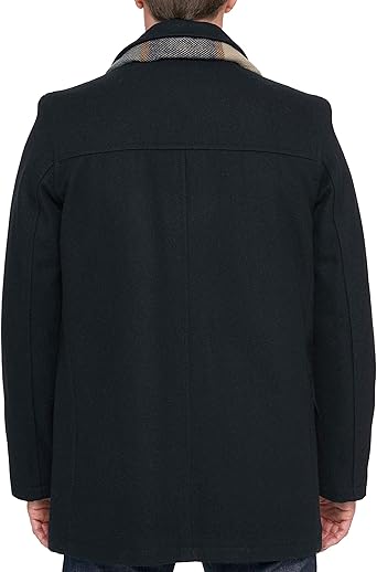 tommy hilfiger men's wool melton walking coat