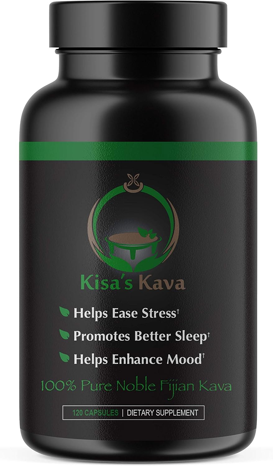Kisa's Kava - Pure Kava Capsules - 100% Kava - No Fillers - No Extracts - All Natural Stress Relief - Helps Body Relax to Improve Sleep - 60 Day Supply - 120 Capsules.: Health & Personal Care