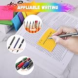 Hoiny 400 Sheets Transparent Sticky Notes 4 Sizes Self-Stick See-Through view 4