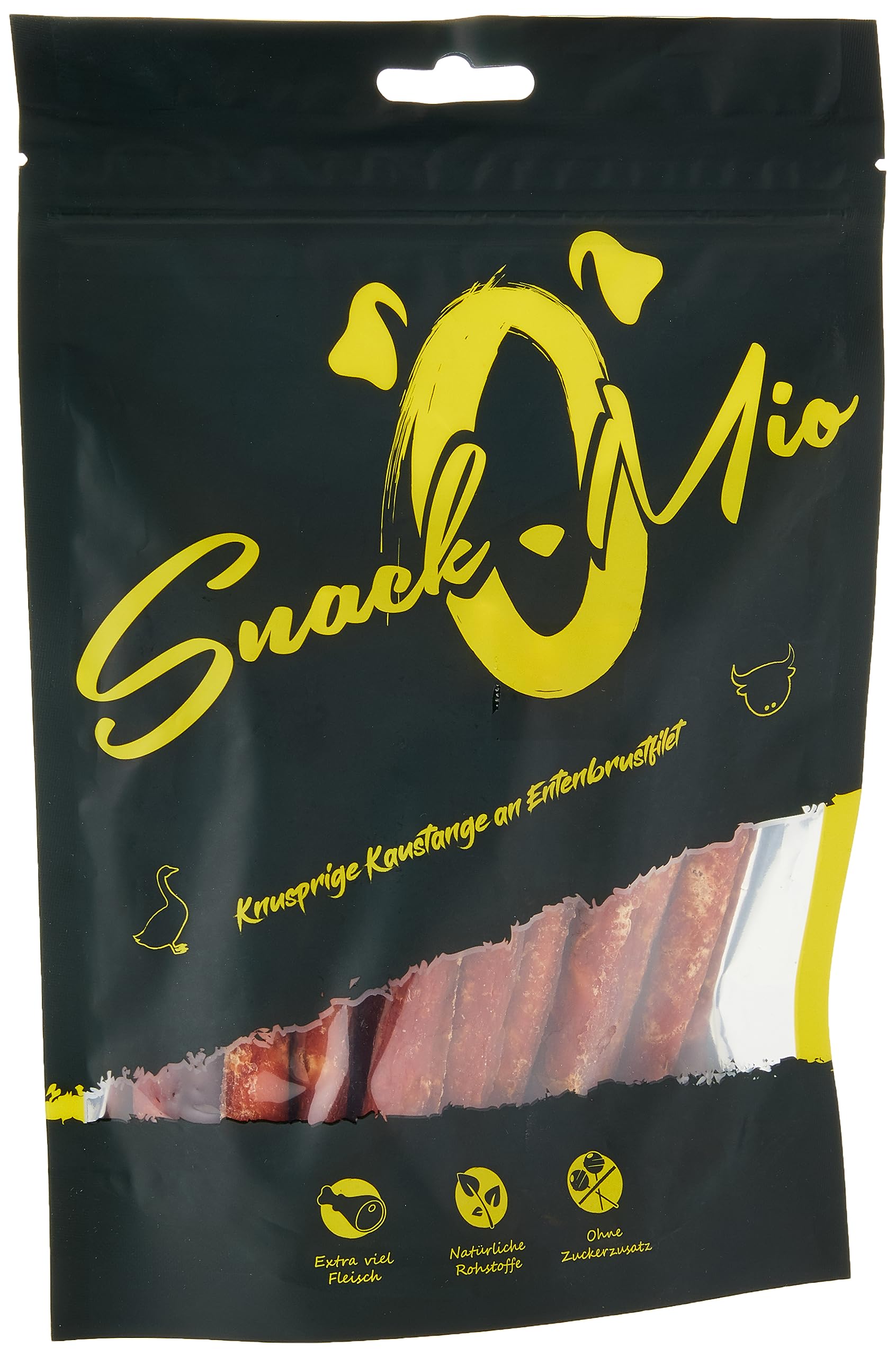 SnackOMio - Premium dog snack - crunchy chewy duck breast fillet, grain-free, 1 pack (1 x 200g) — image 1