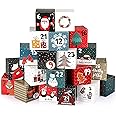 Naler Advent Calendar 2025 Gift Boxes Christmas Countdown Boxes Santa Claus, Snowflake Treat Box for DIY Craft Handicrafts, 2
