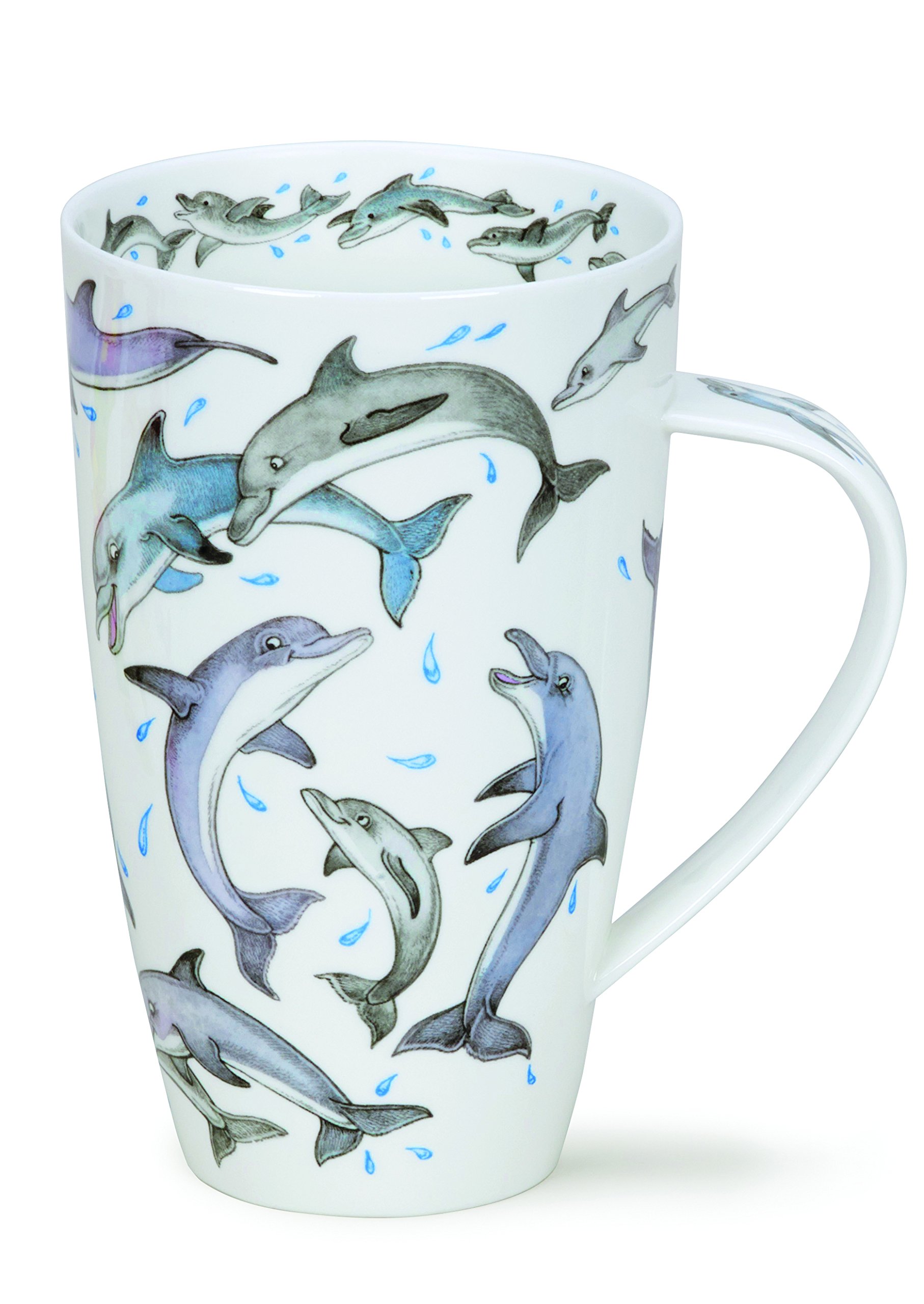 Dunoon Henley Fine China FLIPPIN FUN DOLPHIN Mug Cup 600ml 20.29 fl oz