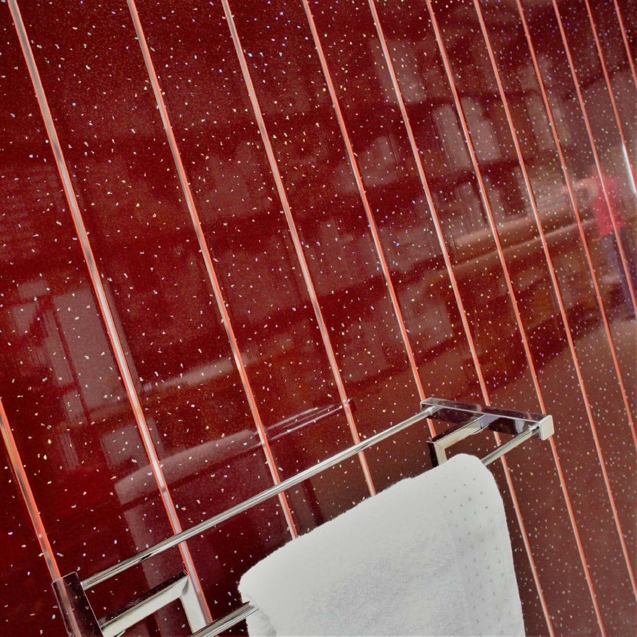 Red Wall Panels Office Ceiling and Walls, Perfect for Wet Walls in