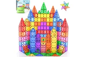 IGIVI 118PCS Magnetic Tiles, Magnet Building Blocks for Kids Ages 3-5 4-8, STEM Construction Toys for Toddlers, Toys Gifts for 3+ Year Old Boys & Girls