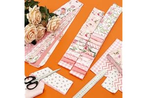 80/84 Pcs Colorful Jelly Roll Fabric Strip Breathable Quilting Jelly Roll Practical Quilting Accessories for Blanket Purse(Pi