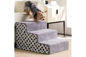BFPETHOME Dog Stairs and Steps, for Small Medium Dogs and Cats, Pet Stairs and Dog Foam Steps for High Bed and Couch