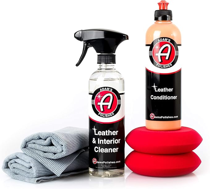 Adam’s Leather Care Kit Leather Cleaner & Leather Conditioner Car