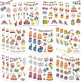 315Pcs Happy Birthday Stickers, Colorful Birthday Party Stickers for Scrapbooking Cards Party Favors Wrap Decor