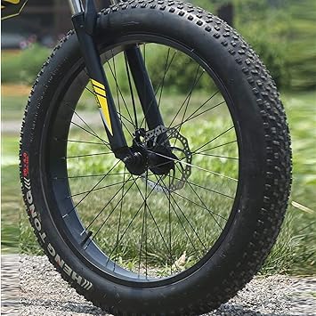 Amazon 4 0 4 8サイズファットタイヤ26インチホイール フロントホイールとリアホイール インナー アウタータイヤ付き フロントフォークなし タイプ2ブラック 4 0 Jaronoon ホイール