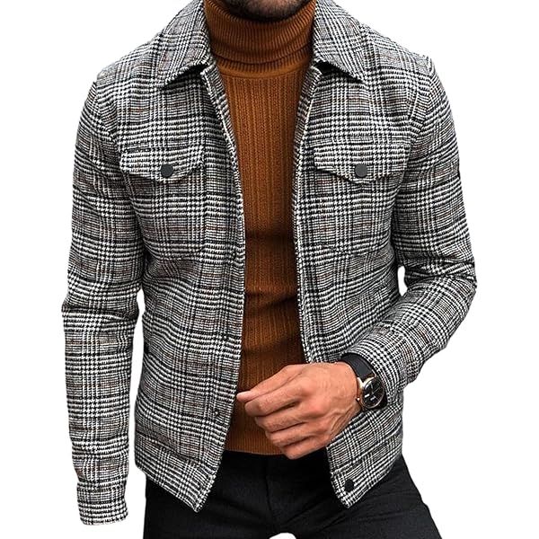 ジャケット・アウター TENDERLOIN FLANNEL CHECK COAT Wool-Blend Buffalo Check Shirt Jacket