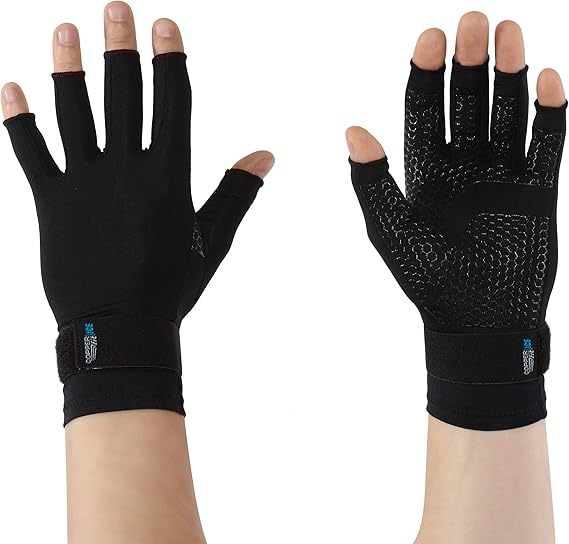Copper Fit unisexadult Ice Compression Gloves Infused With Menthol and