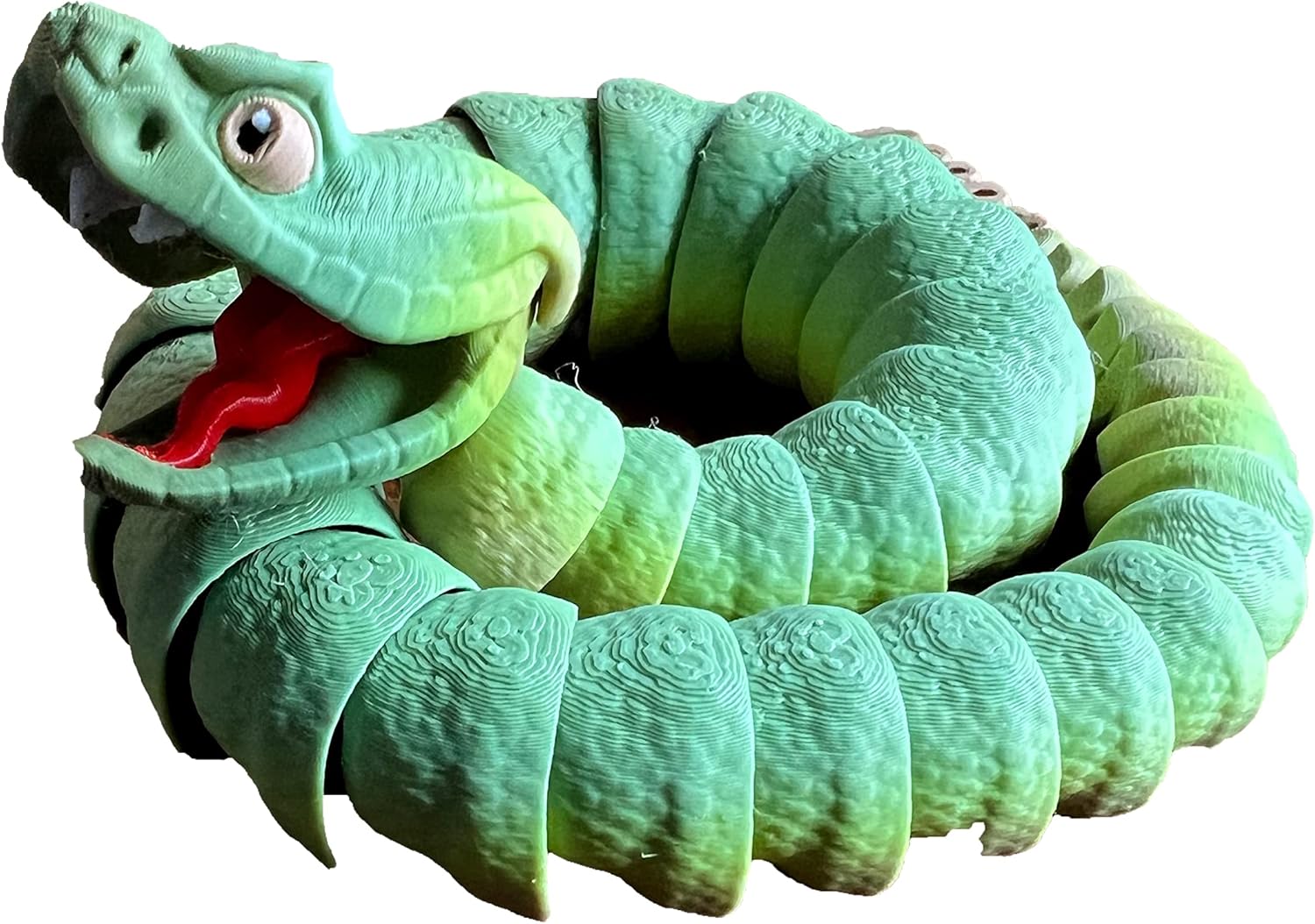 Mixed Media - Rattlesnake Articulated 3D Printed Fidget Rattle Snake Sensory with Rattling Tail (Small, Galaxy/Sparkle Purple)