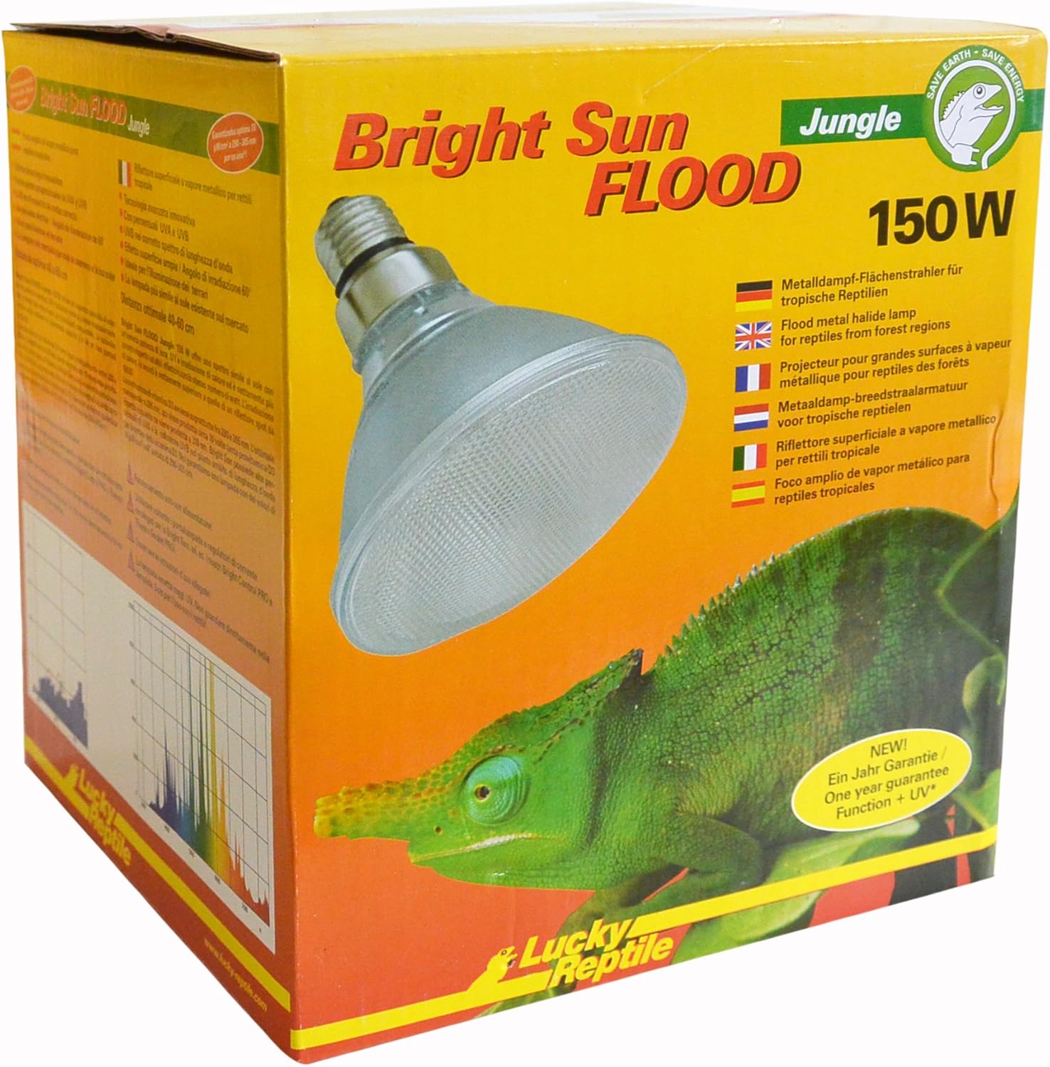 Lucky Reptile Bright Sun UV FLOOD Jungle Bulb 150W Lucky Reptile
