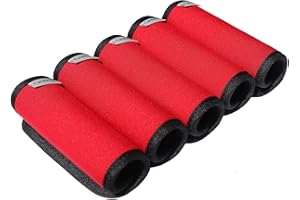 Careteilly Neoprene Luggage Handle Wrap Fluorescent Colors Luggage Identifiers (Red)