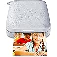 HP Sprocket Portable 2x3" Instant Color Photo Printer (Luna Pearl) Print Pictures on Zink Sticky-Backed Paper from your iOS &