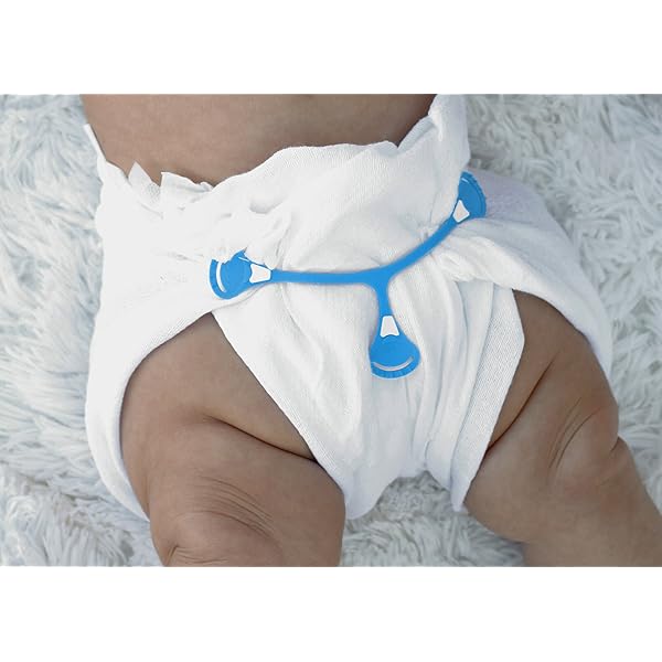 [Neutral 5 pack] Snappi Cloth Diaper Clips | Replaces Diaper Pins | Use with Cloth Prefolds and Cloth Flatfolds