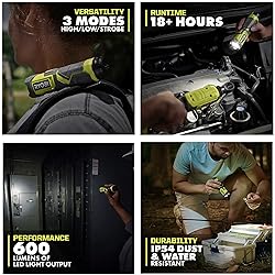 LED USB Lithium Flashlight Bundle with Ryobi