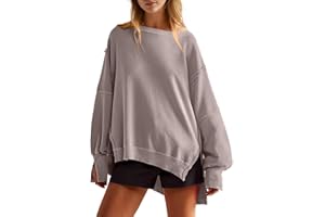 Lepunuo Womens Oversized Sweatshirts Crewneck Long Sleeve Pullover Top Hoodies Fall Fashion 2024 Teen Girls Winter Outfits