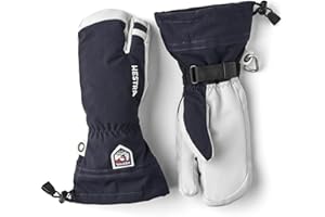 Hestra Army Leather Heli Ski Glove, 3-Finger Snow Glove for Skiing & Snowboarding for Men & Women