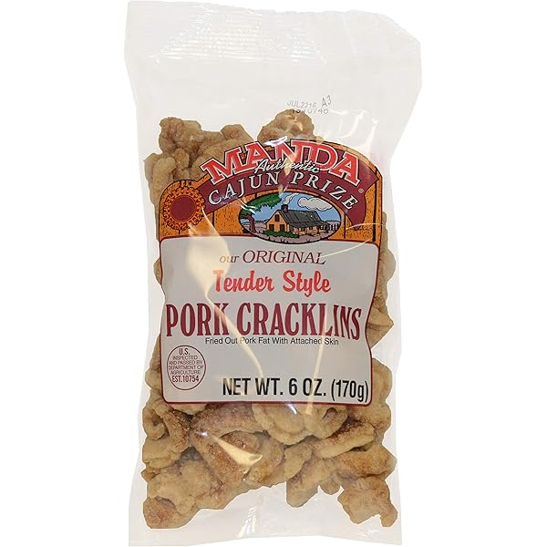 BRIM'S Pork Cracklin Strips - Lightly Seasoned With Red Pepper, 3oz Bags (Pack Of 4)