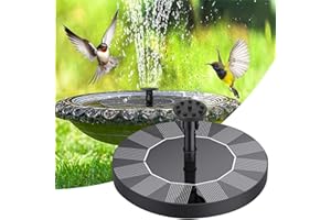 JOYDAY Solar Fountain, Bird Bath Fountain Pump with 8 Nozzles, Floating Solar Powered Water Fountain, Outdoor Freestanding DIY Submersible Fountain for Pond, Pool, Patio, Garden, Fish Tank, Aquarium Decor
