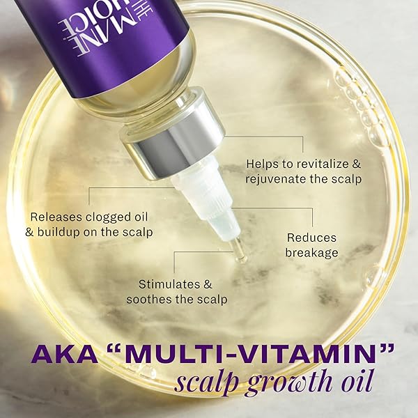 THE MANE CHOICE ALPHA MULTI-VITAMIN SCALP HAIR GROWTH OIL, 4 FL OZ, 1 PACK, NOURISHING SCALP OIL WITH BIOTIN, VITAMIN C, ROSEMARY, RICE EXTRACT, JOJOBA, TEA TREE & CASTOR OIL, LIGHTWEIGHT & NON-GREASY