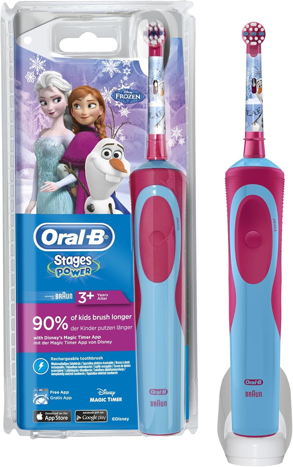 Oral-B Stages Power Kids Cepillo de Dientes Eléctrico con los Personajes de Frozen