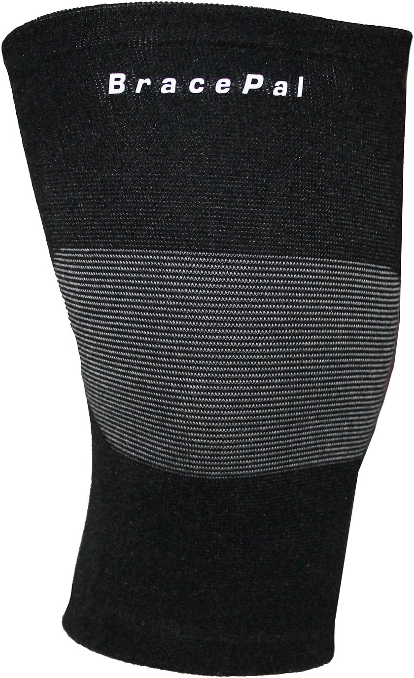 Knee Compression Support Sleeve by BracePal For Fast Pain Relief & Injury Prevention (Small, Black)