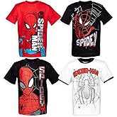 Marvel Spider-Man 4 Pack Pullover T-Shirts Toddler to Big Kid