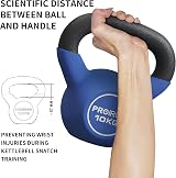 PROIRON 10kg Neoprene Kettlebell Cast Iron Flat Bottom Colour Code view 4