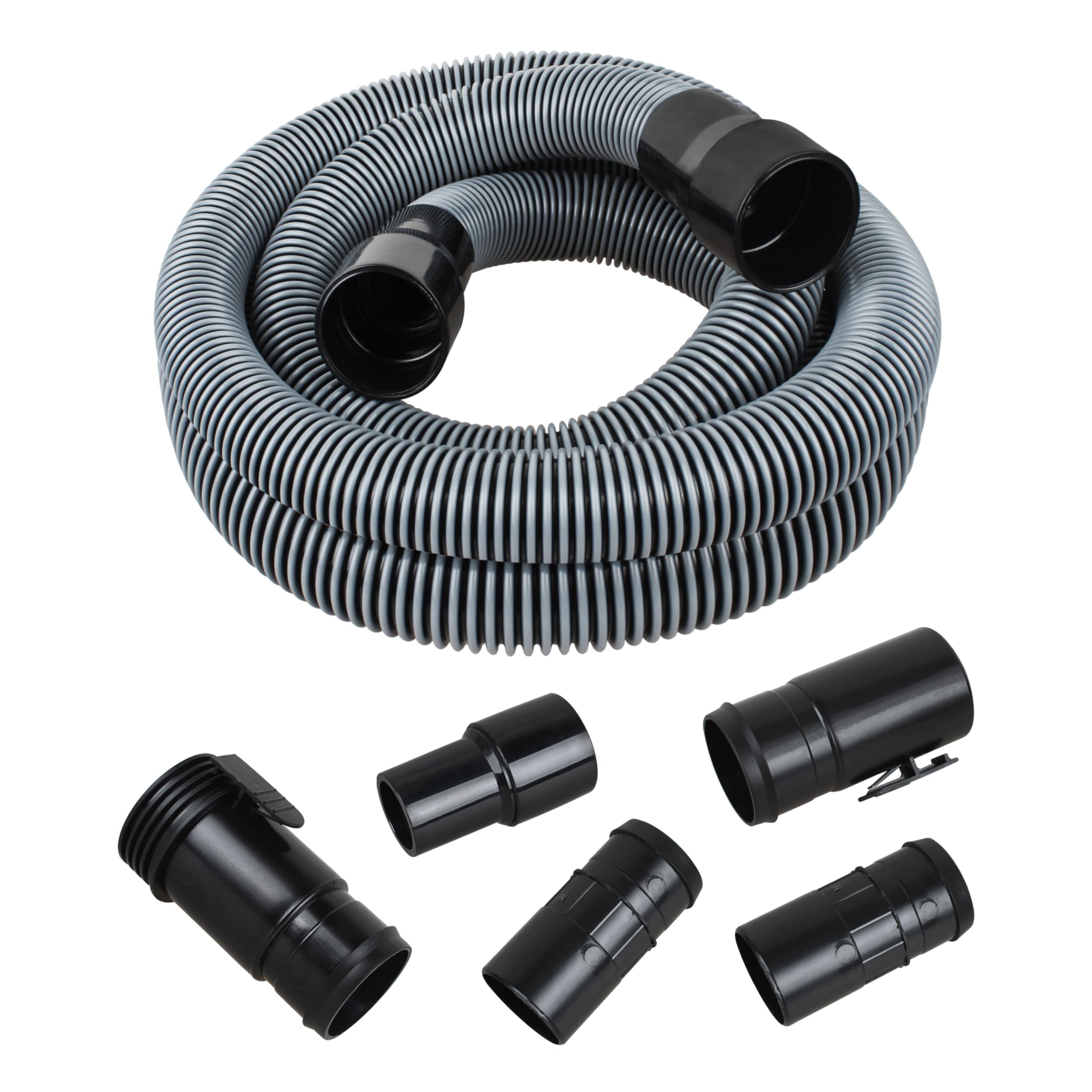 Photo 1 of 1-7/8-inch Shop Vacuum Hose for Ridgid Wet/dry Vac Replaceable Parts #WS17823A,10 Feet Long, Silver Black 1Pcs.