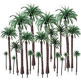 HUIANER Palm Tree Model Trees, Miniature Palm Trees Fake Plastic Trees with No Stands for DIY Scenery Landscape Cake Decoration(20PCS,2.1" - 7.4" )