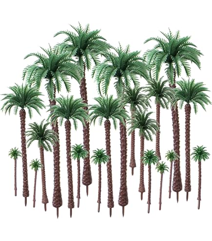 Amazon.com: 18pcs Artificial Miniature Palm Trees Scenery Layout