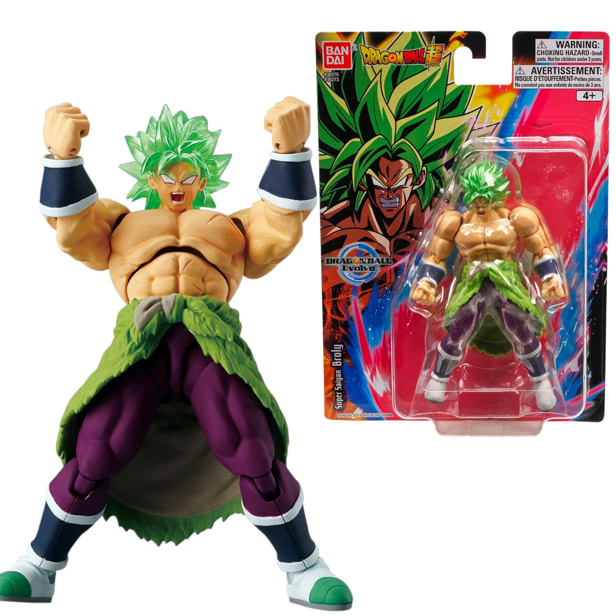 Dragon Ball Evolve Super Saiyan Broly Action Figure - 12.5cm Dragon Ball Super Anime Toy - Bandai Collectible Action Figure - Anime Gifts for Fans