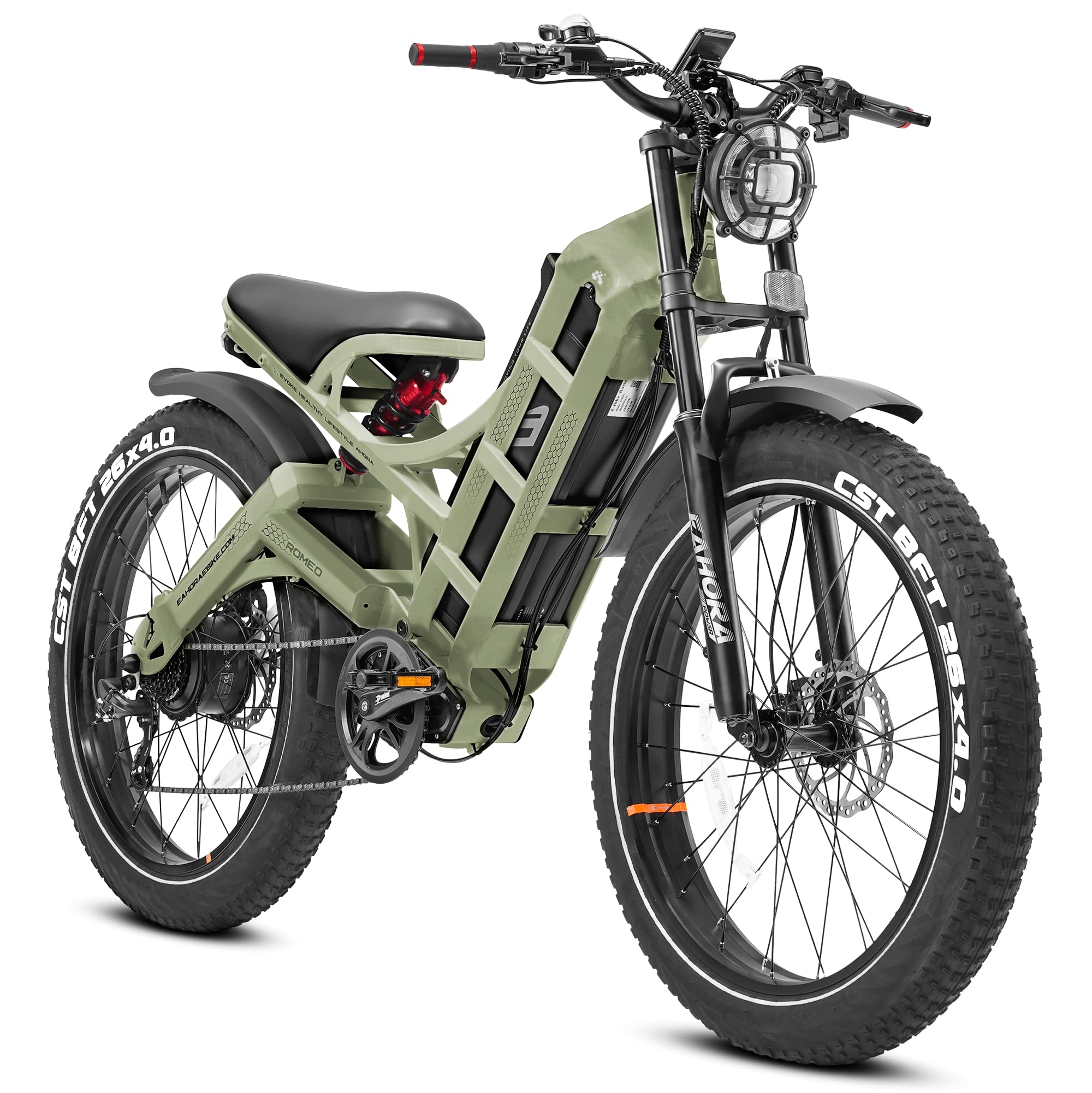 eAhora Romeo Pro Electric Bike 60Ah Peak 1400W Commuting Bike, 120