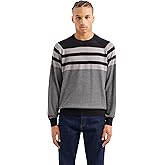 Armani Exchange Mens Wool Mix Horizontal Color Blocked Turtle Neck Sweater