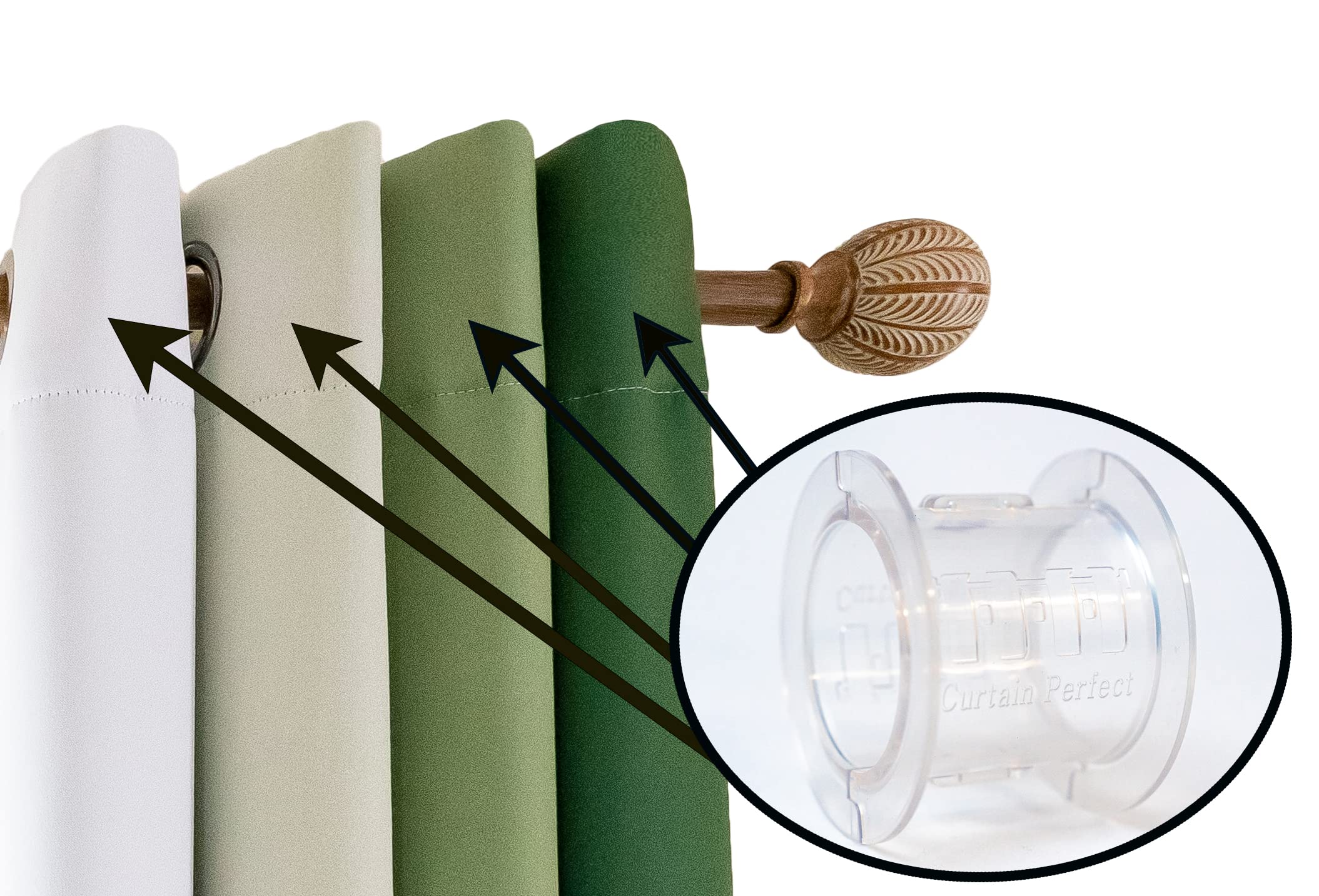 Small Curtain Spacers - Shapers - Drapery Spacers - Accessories - Pleats