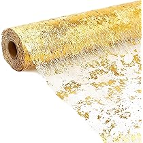 Chemin Table Noël En Polyester Table Runner Pailleté Décoration Table Rebord Fenêtre 28cmx2,75m(Etoile Doré