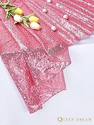 Blush Pink Sequin Table Skirts for rectangle tables