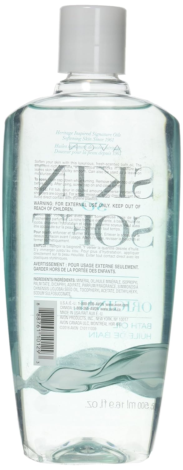 AVON SKIN SO SOFT Bath oil, Original Scent, 16.9 Fl Oz : Avon Skin So Soft Original Spray : Beauty
