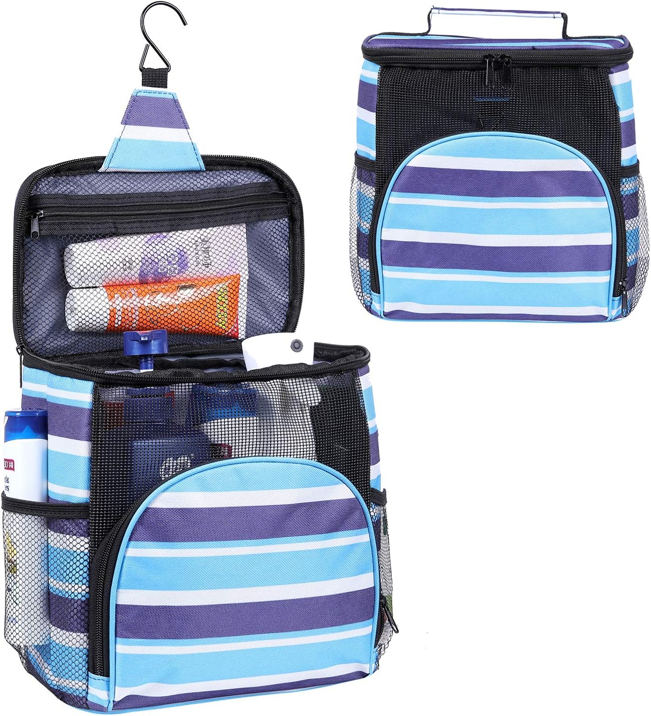 Shower Caddy Tote Bag, Toiletry Bag for Men and Women, Large Capacity Multiple Pockets Bathroom Caddy, Multiple Uses Shower Tote Bag for College Dorms, Gym, Camp